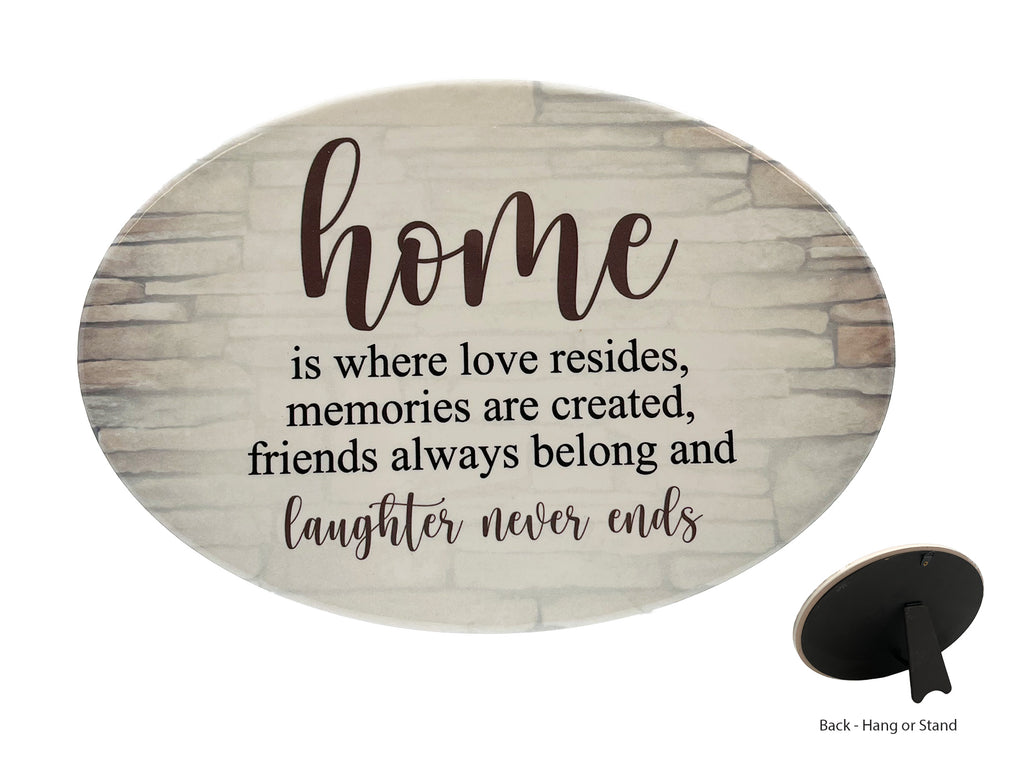 Oval Ceramic Plaques <br> Home