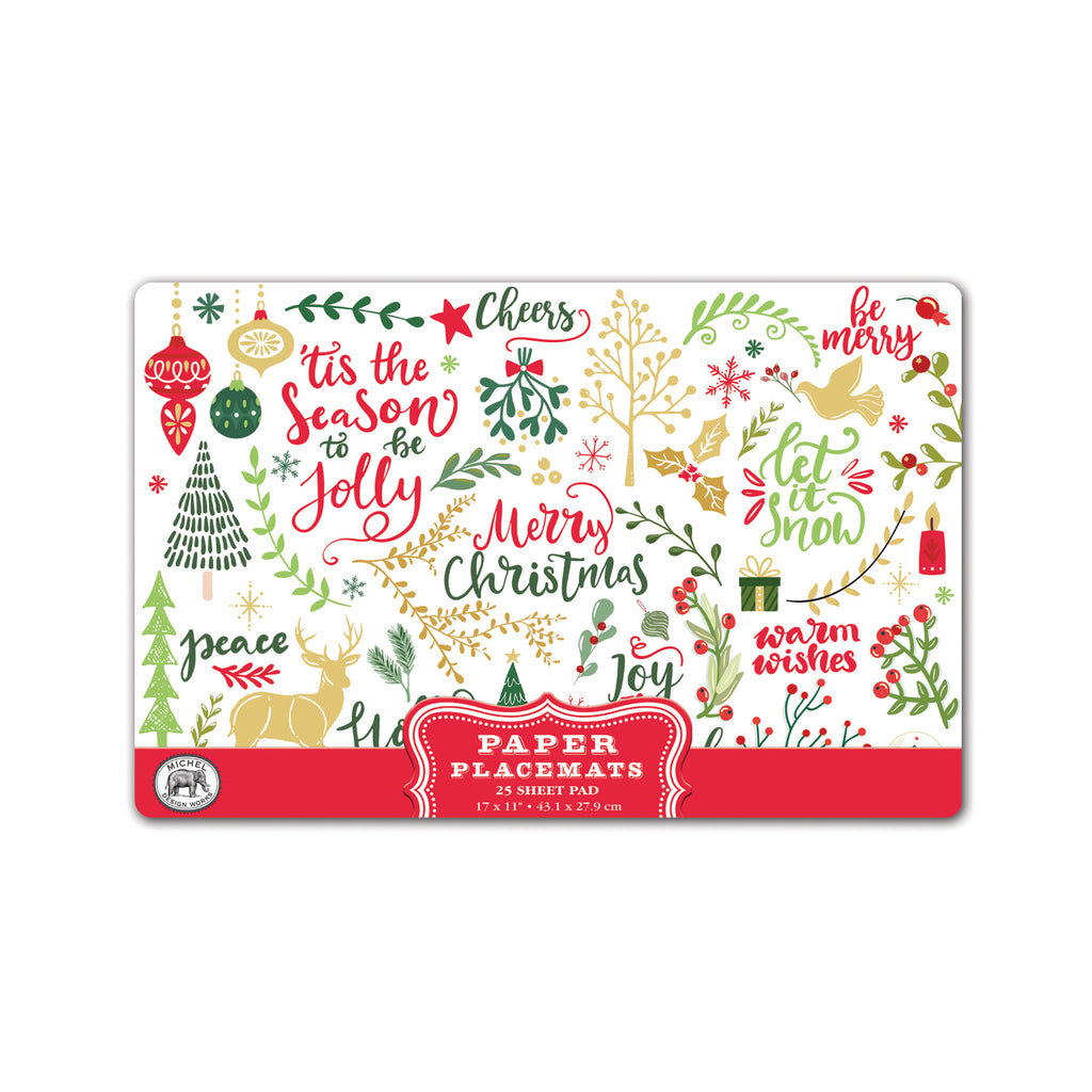 Michel Design Works <br> Paper Placemats <br> Joy to the World