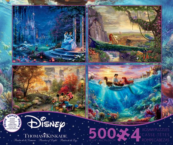 Thomas Kinkade Disney Dreams <br> 4 x 500 Piece Puzzles (S7)