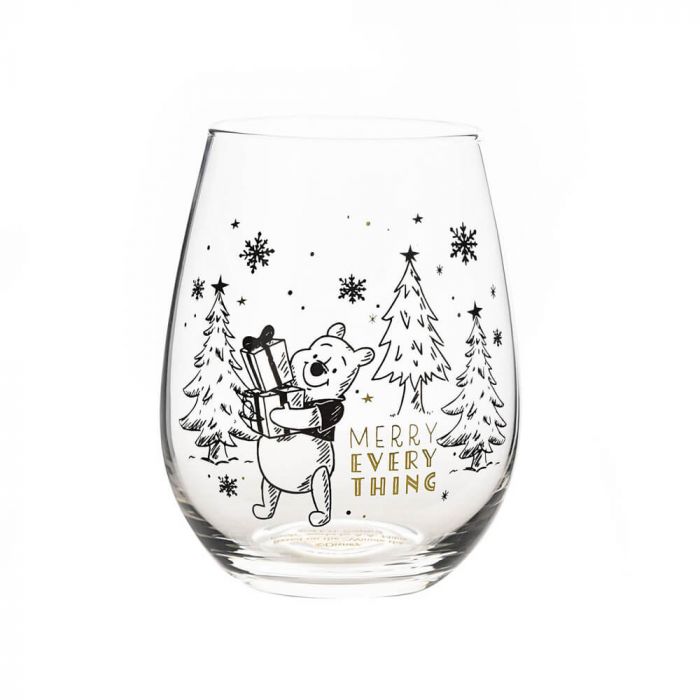 Disney Christmas <br> Collectible Set of 2 Glasses <br> Winnie the Pooh
