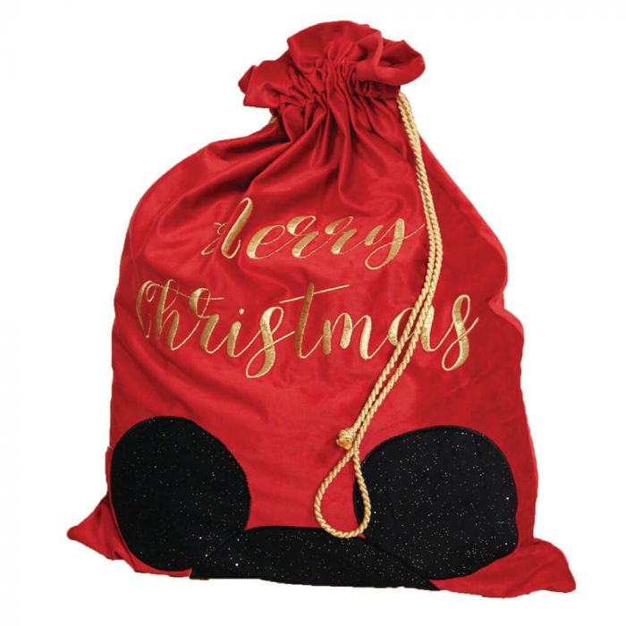 Disney GIfts <br> Merry Christmas Velvet Gift Sack <br> Mickey