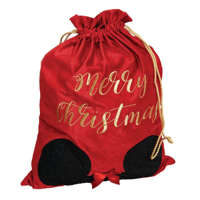 Disney Gifts <br> Merry Christmas Velvet Gift Sack <br> Minnie
