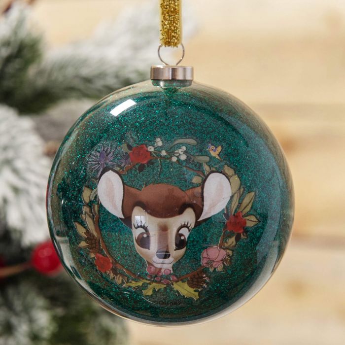 Bambi Christmas <br> Glitter Baubles (Set of 7)