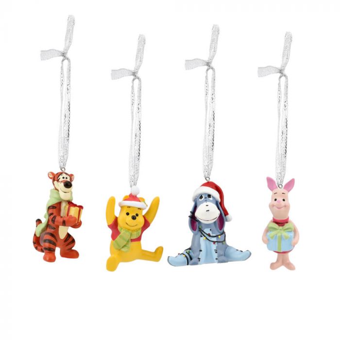 Disney Christmas <br> Pooh & Friends Resin Hanging Ornaments (Set of 4)