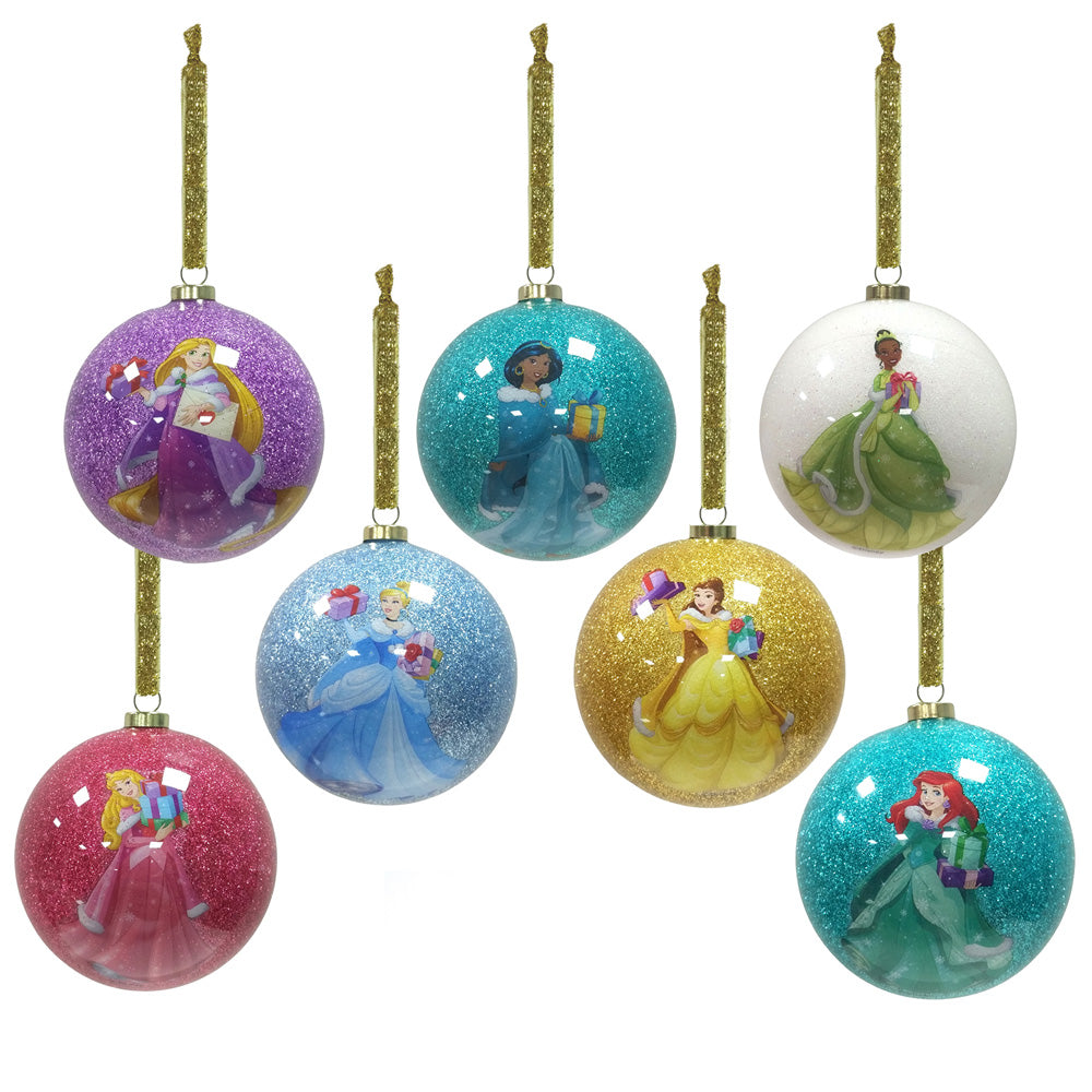 Disney Christmas <br> Princess Baubles (Set of 7)