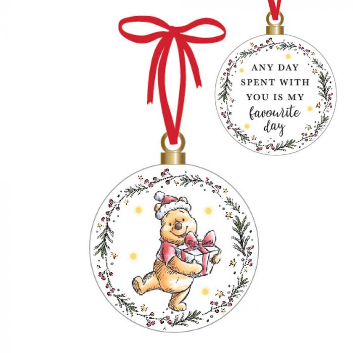 Winnie the Pooh Christmas <br> LED Bauble Pooh <br> 'Favourite Day'
