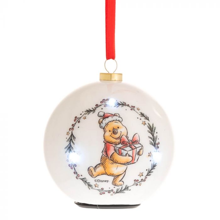 Winnie the Pooh Christmas <br> LED Bauble Pooh <br> 'Favourite Day'