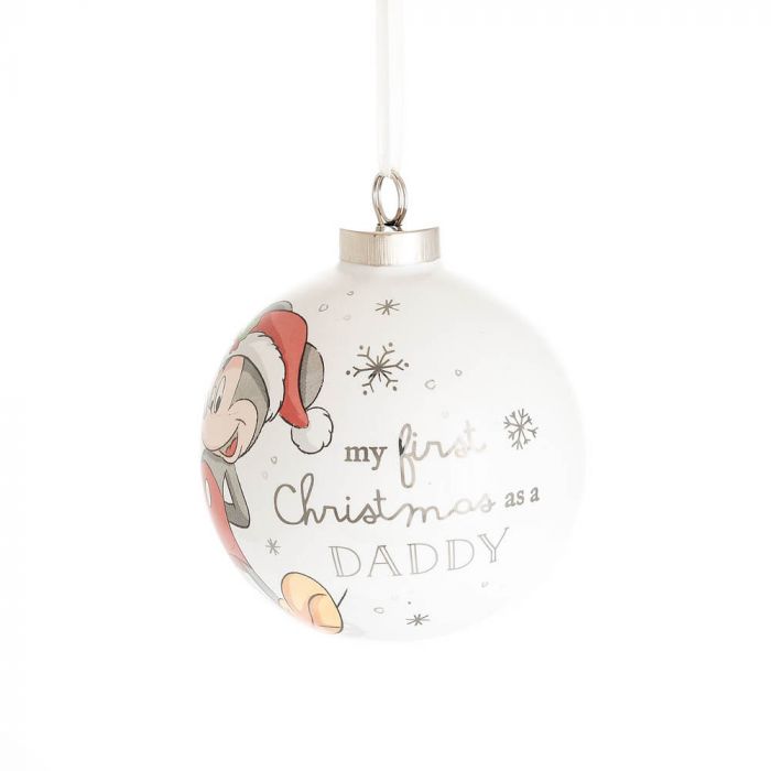 Magical Christmas <br> Mickey Bauble <br> 'My First Christmas as a Daddy'