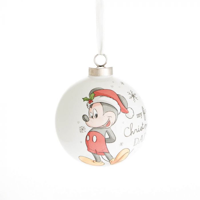 Magical Christmas <br> Mickey Bauble <br> 'My First Christmas as a Daddy'