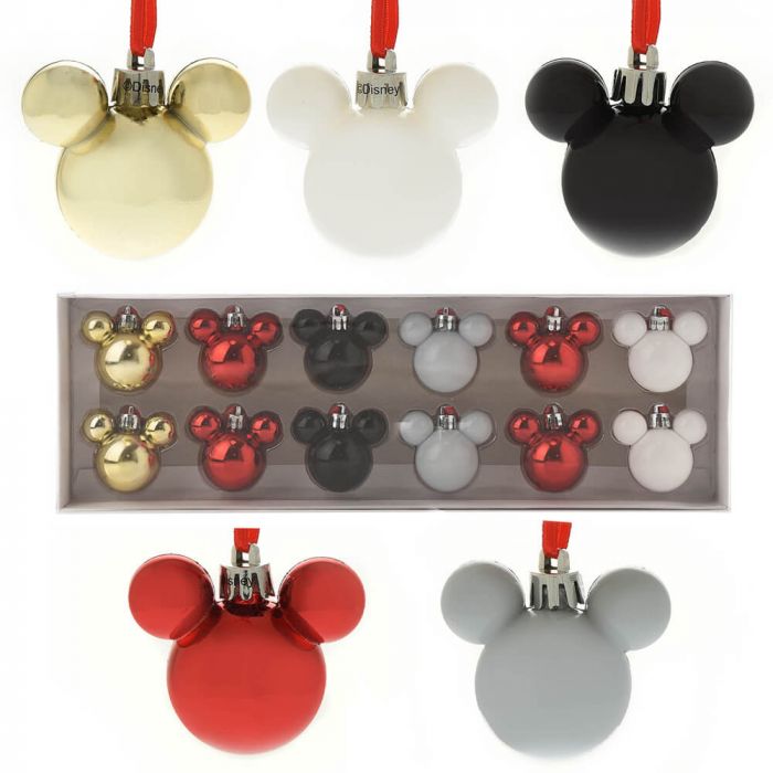 Disney Christmas <br> Mickey Christmas Mini Baubles <br> Set of 12