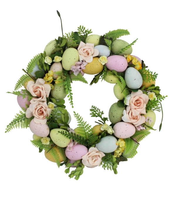 Easter Wreath <br> Wreath with Eggs and Roses (36cm)