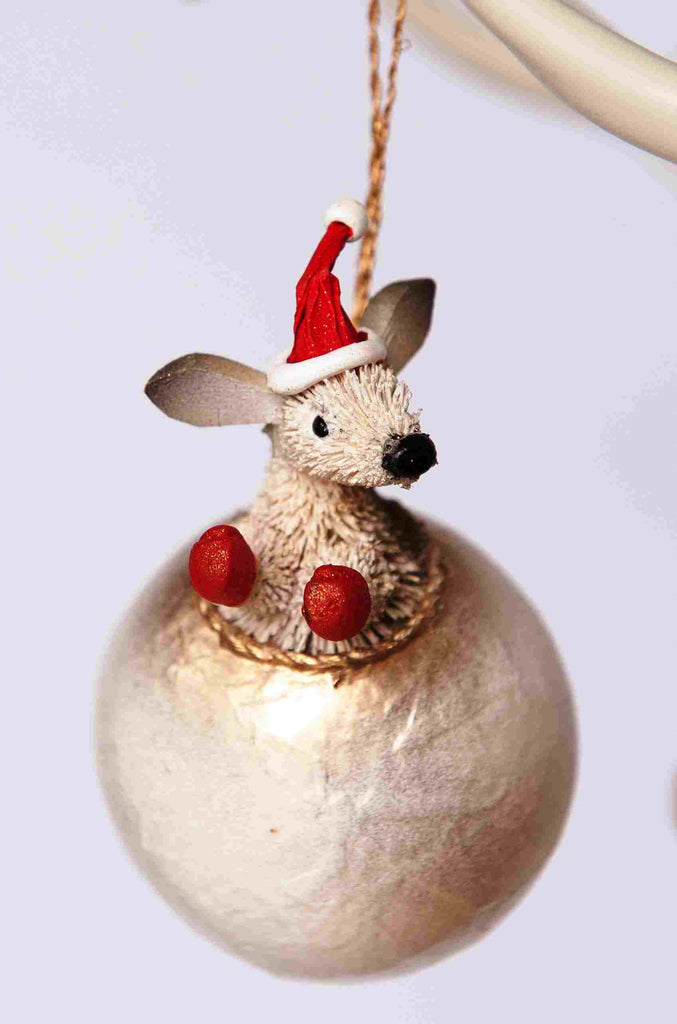 Bristlebrush Designs <br>Hanging Decoration <br> Christmas Bauble - Kangaroo