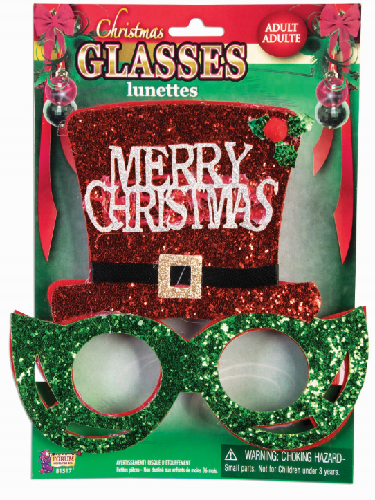 Christmas Glasses with Top Hat