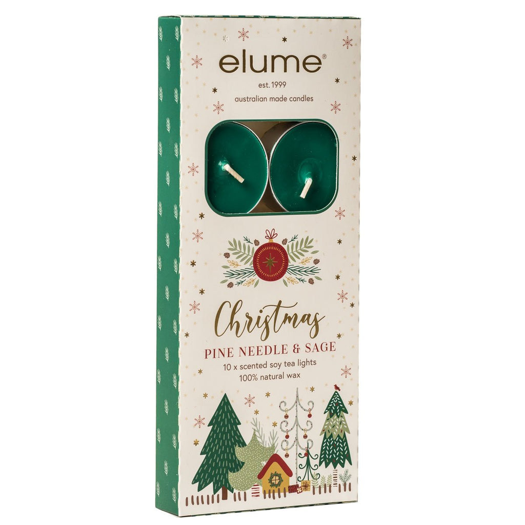 ELUME <br> Christmas Soy Tea Lights <br> Pine Needle & Sage