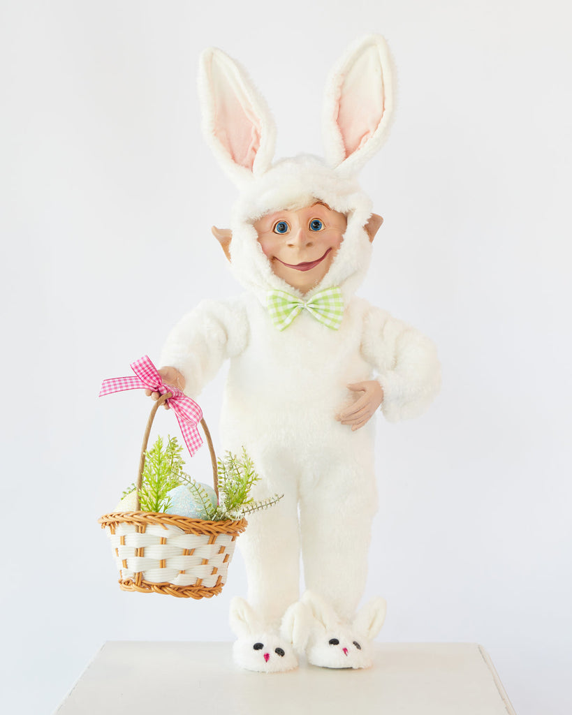 Festive Elves <br> "Ralphie Bunny" Elf (45cm) - White