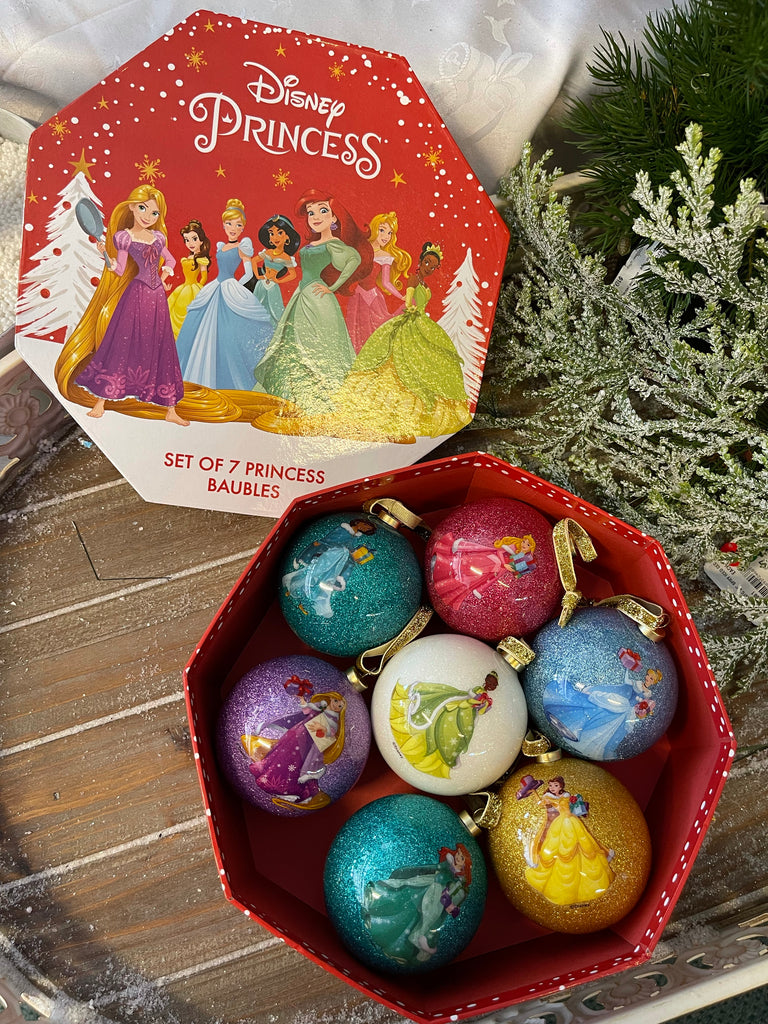Disney Christmas <br> Princess Baubles (Set of 7)