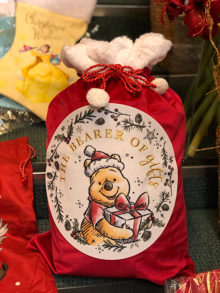 Disney Christmas <br> Winnie the Pooh Sack <br> 'The Bearer of Gifts'