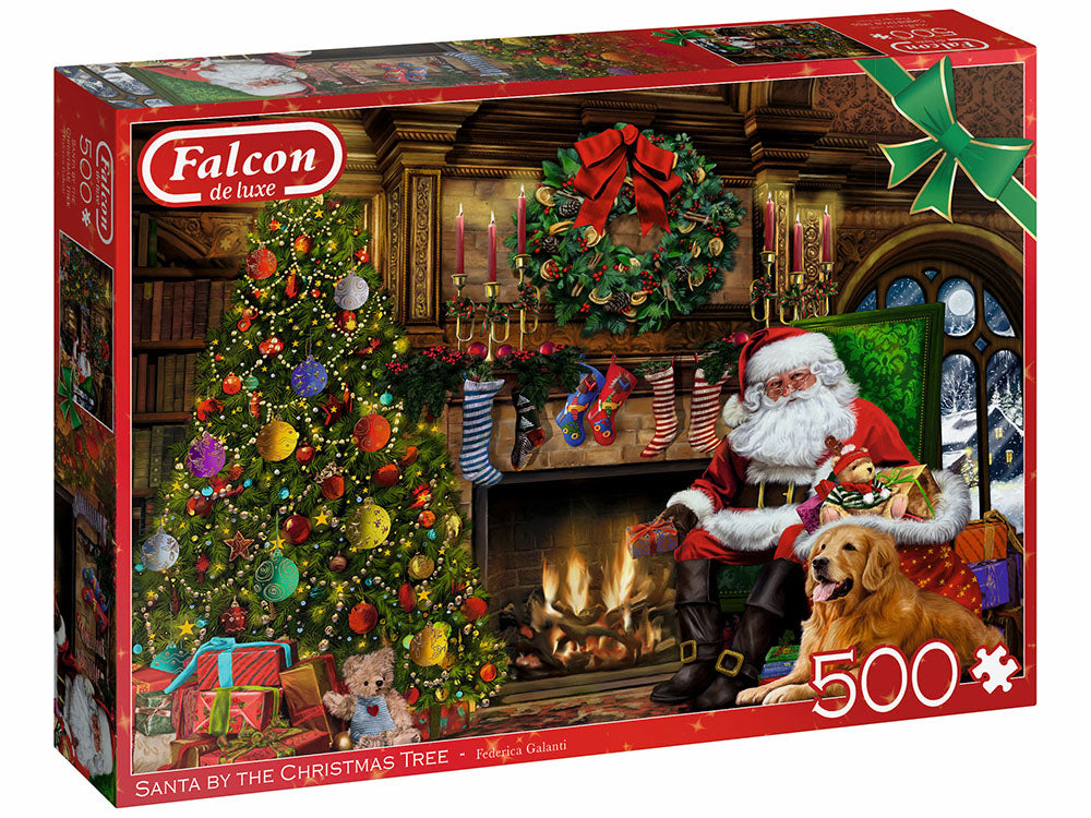 Falcon de Luxe <br> Santa by the Christmas Tree <br> 500 Piece Puzzle