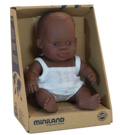 Miniland Doll <br> 21cm Baby Girl <br> African
