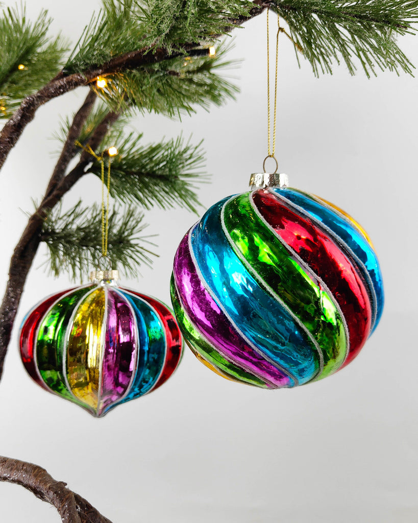 Swirly Glass Bauble & Onion <br> Colourful 10