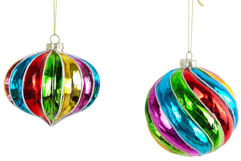 Swirly Glass Bauble & Onion <br> Colourful 10