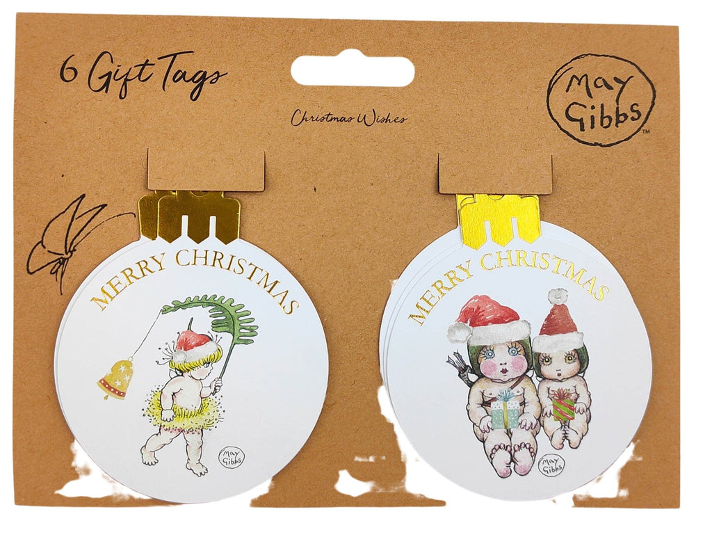 May Gibbs Christmas <br> Bauble Gift Tag Red