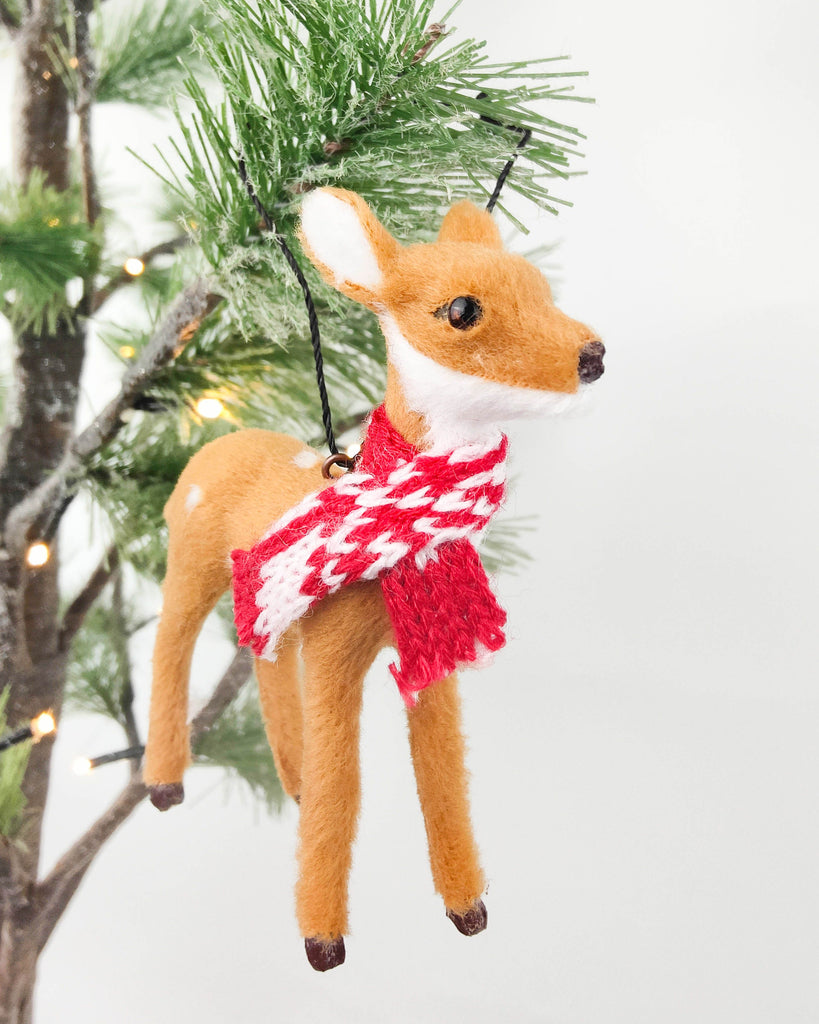 Doe with Scarf <br> Hanging Decoration