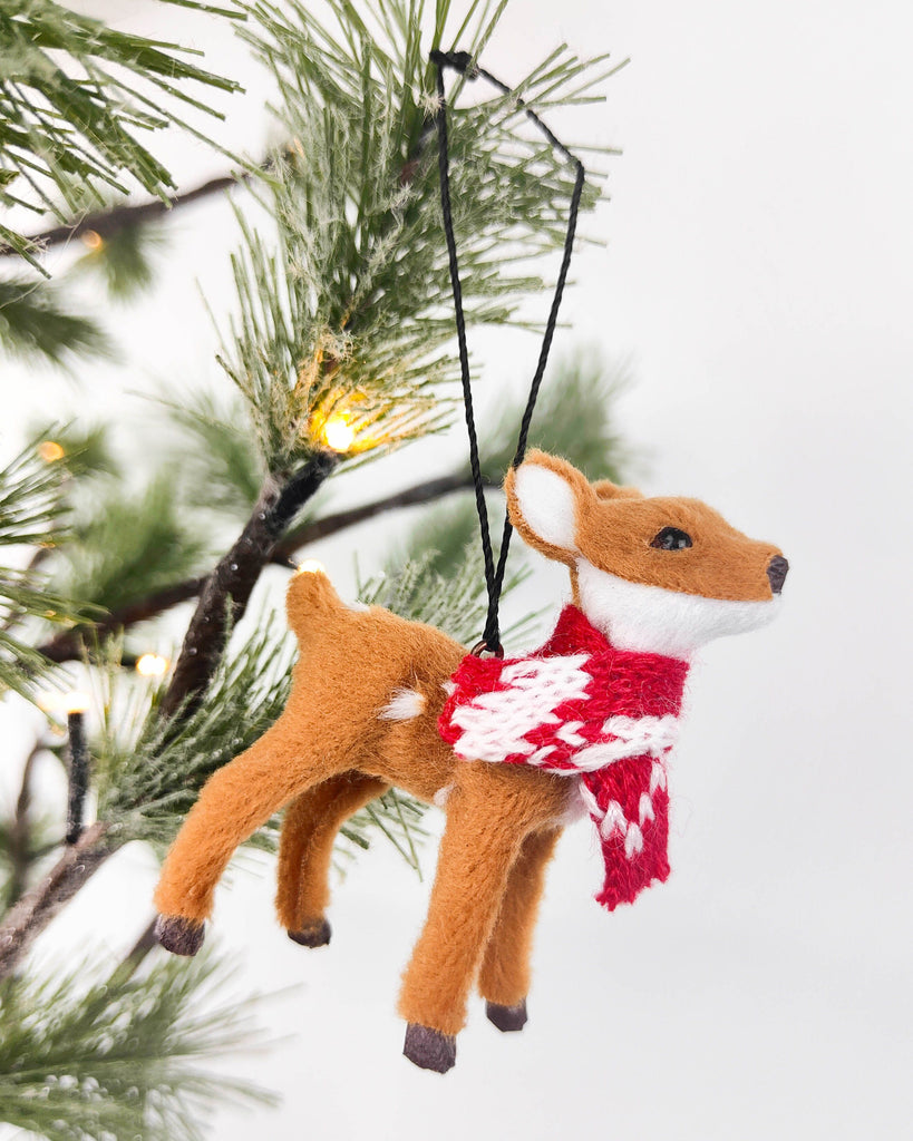 Fawn with Scarf <br> Hanging Decoration