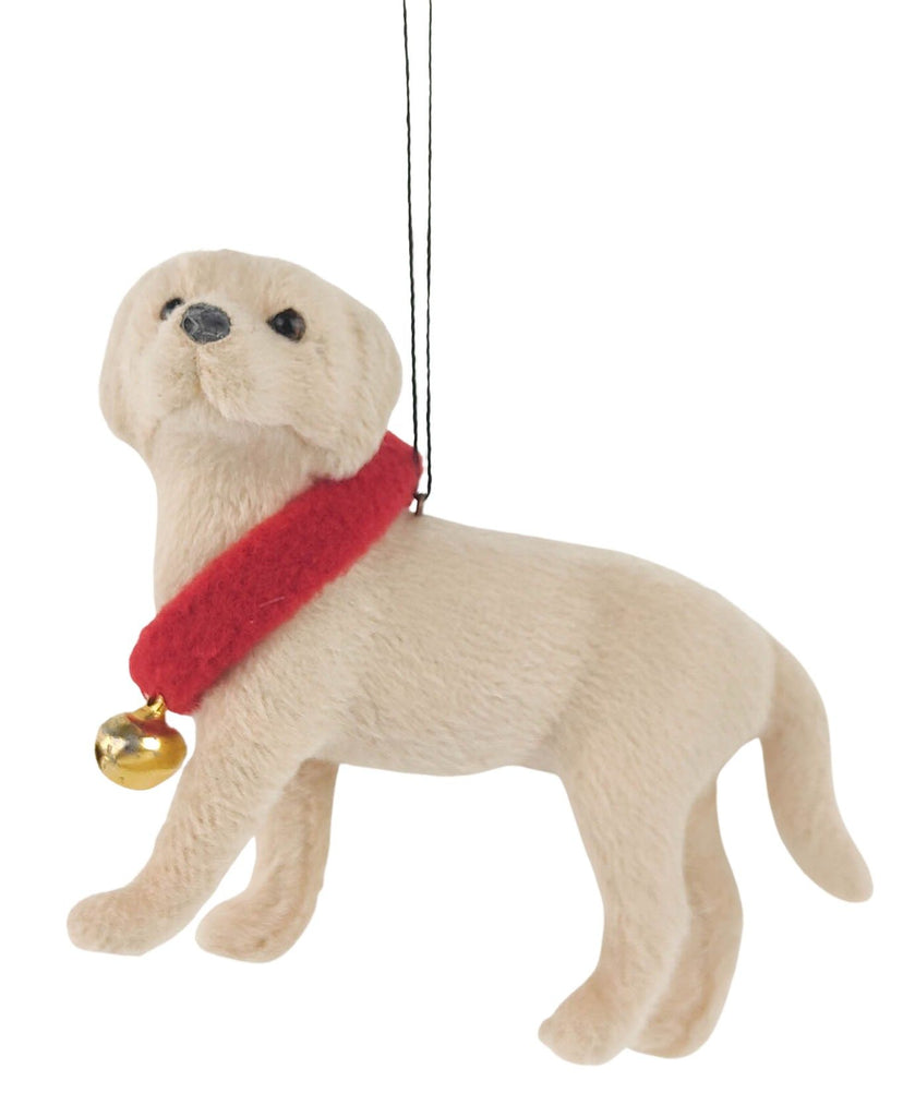 Dog with Bells Golden <br> Hanging Decoration